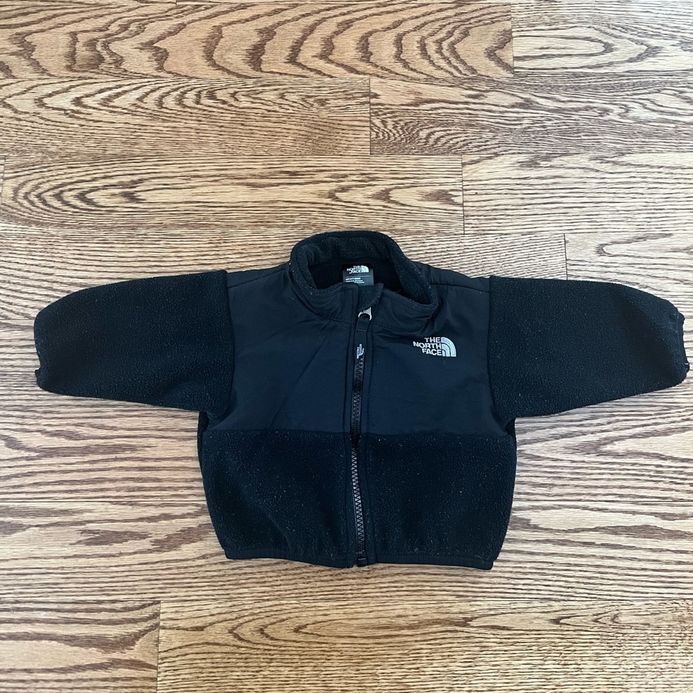 0-3 months black north face fleece jacket